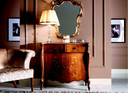 Luxury Italian Furniture Design Chest Cabinet Brown Wood Furniture Style