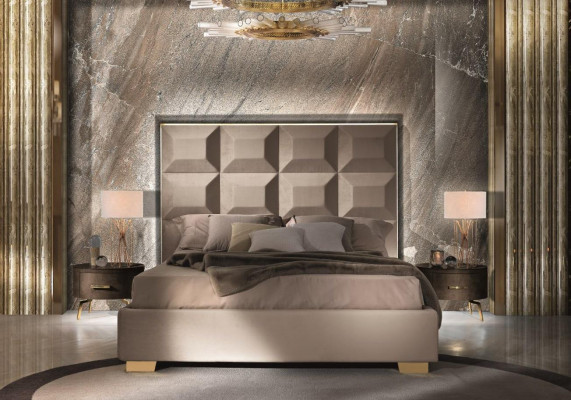 Design modern luxury bedroom nightstand beds bed 3-piece bedroom set