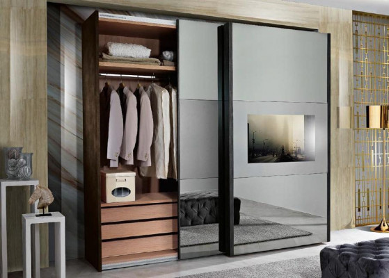 Wardrobe sliding door cabinets Italian furniture bedroom new