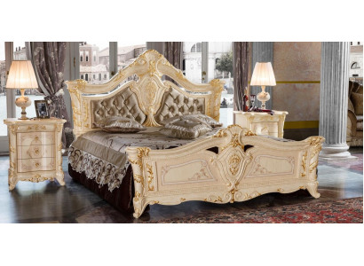 Luxury Design Double Hotel Beds New Bedroom Solid Wood Upholstery
