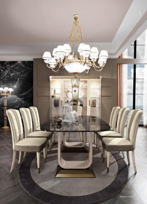Dining table luxury solid wood furniture from Italy dining room tables furniture