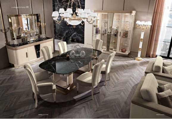 Dining table luxury solid wood furniture from Italy dining room tables furniture