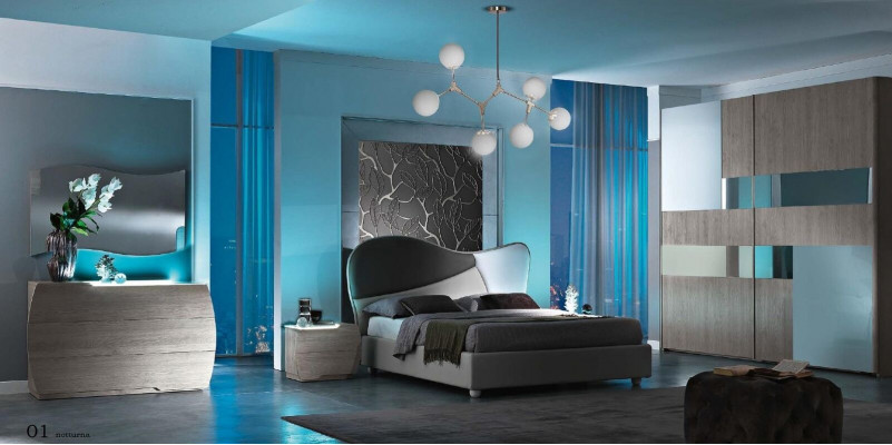 Wardrobe sliding doors mirror cabinets bedroom Italian furniture