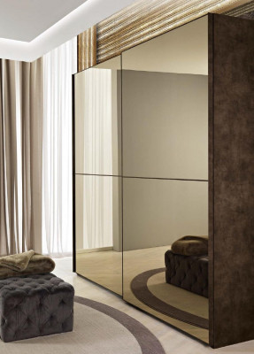 Stylish mirror cabinet with sliding doors in a modern style