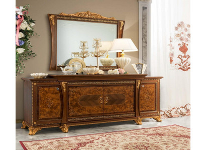 Sideboard with Mirror Cabinet Sideboards Wood Cabinet Furniture Dressers Brown New