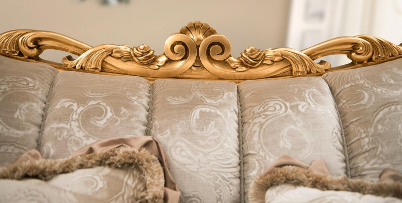 Designer armchair upholstered sofa seat baroque rococo living room armchair lounge