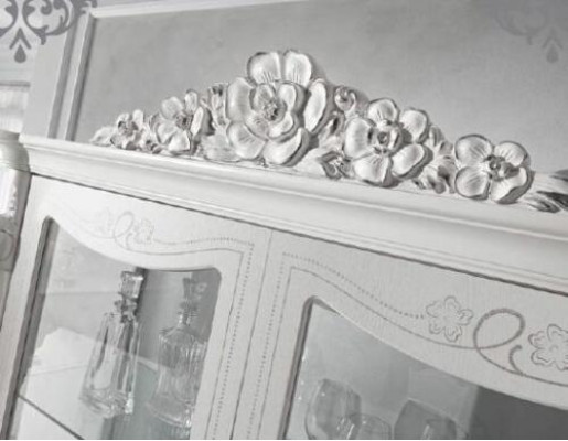 Display cabinet white glass cabinet design classic cabinet luxury wood furniture showcases new