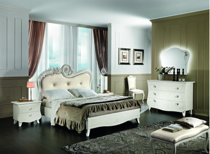 Classic bed luxury beds Chesterfield furniture bedroom baroque hotel fabric