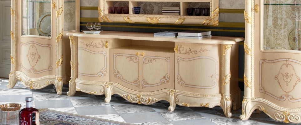 Furniture Italian Sideboard Shelves New TV Shelf TV Stand Solid Wood
