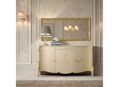 Design furniture style Baroque dresser sideboard wood Italy low sideboard