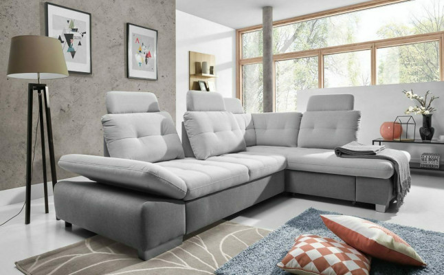 Sectional sofa L shape sofa living landscape set fabric sofas bed function sleep couch
