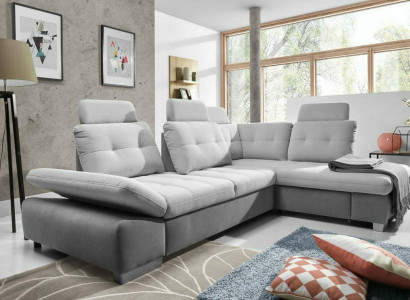 Sectional sofa L shape sofa living landscape set fabric sofas bed function sleep couch