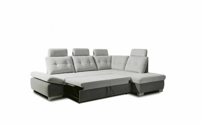 Sectional sofa L shape sofa living landscape set fabric sofas bed function sleep couch