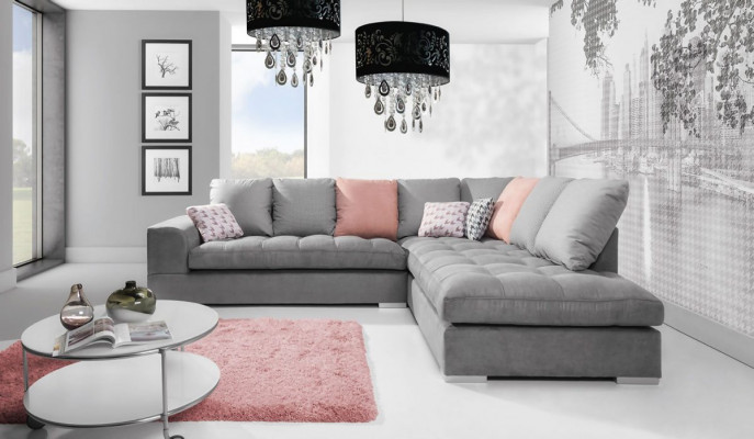 Green sofa bed for three people, stylish 3-seater sofa, sofas from Europe