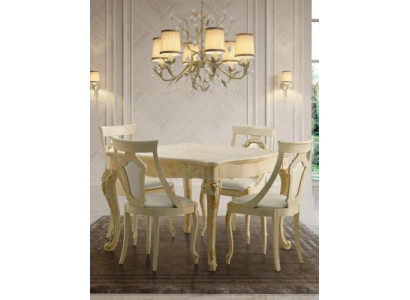 Extendable dining table classic design table Italian furniture wood dining