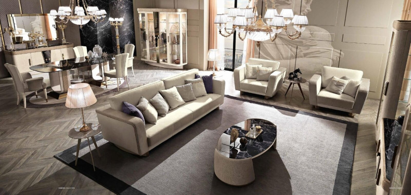 Armchair Luxury Design Italian Furniture Chairs Design Textile Living Room Sofa New