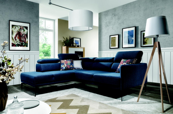 XXL Upholstered Sofa Corner Seat Upholstered Sleep Set Living Landscape Couches Sofas