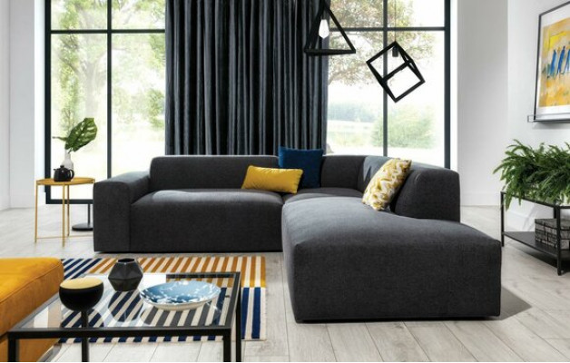 Corner sofa L-shape sofa living landscape set upholstery fabric design modern