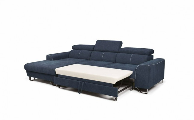 Stylish, very soft, ultra-comfortable corner sofa with fashionable and luxurious upholstery.