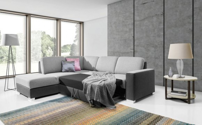Multifunctional Designer Sofa Bed Corner Shape D for Living Room