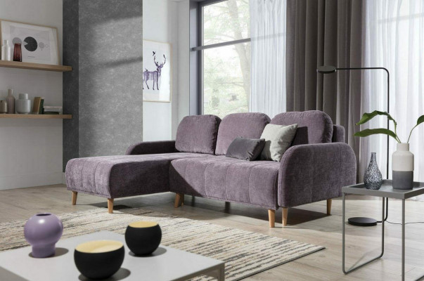 Comfortable corner sofa combines modern and functional design.