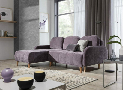 Comfortable corner sofa combines modern and functional design.