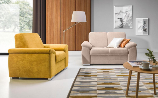 Sofa set upholstered fabric textile couch 2+1 seater set fabric textile couches
