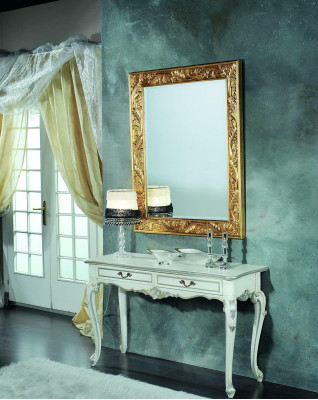Mirror Italian Design Furniture Floor Mirror Sideboard 93x183cm Baroque Rococo
