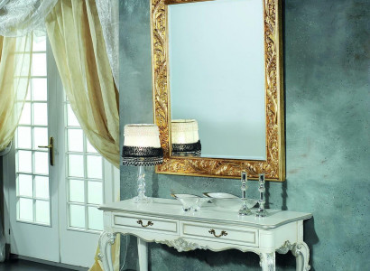 Mirror Italian Design Furniture Floor Mirror Sideboard 93x183cm Baroque Rococo