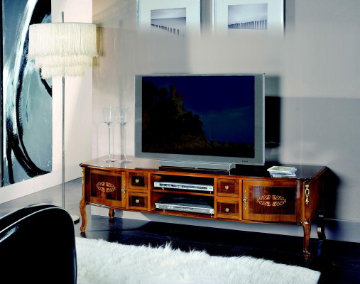 Design Sideboard TV Lowboard RTV Cabinet Table Living Room Wood Furniture Baroque Style New