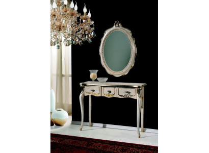 Baroque Luxury Console Table Wall Table White Classical Wood 106 cm