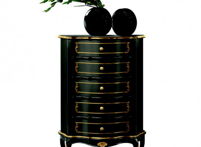 Italian furniture style baroque black designer cabinet dresser furniture
