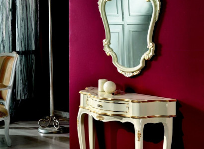 Furniture Style Baroque Luxury Console Table Mirror Wood Italian Tables