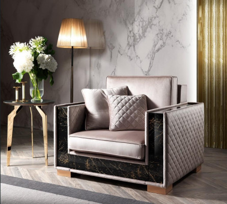 Designer textile upholstered single-seater cushion seat couches new armchair 120x102cm couch