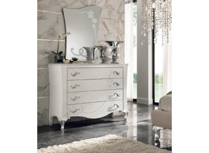 Dresser with mirror made of wood in a modern style for the bedroom