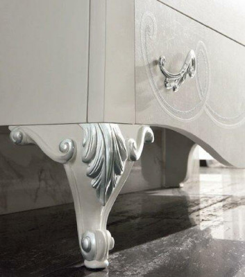 Dresser with mirror made of wood in a modern style for the bedroom