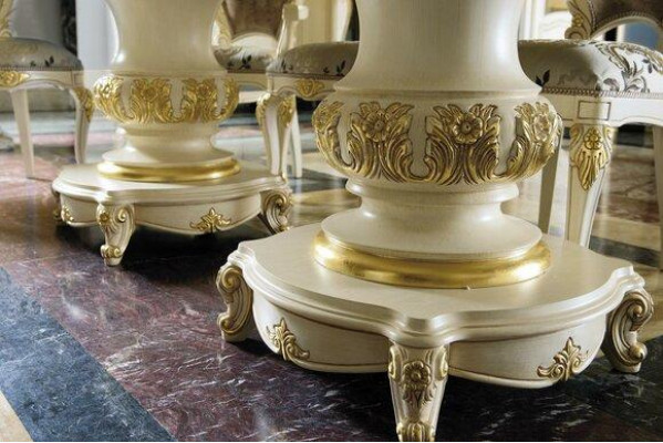 Luxury Round Table Solid Wood Italian Dining Room Tables Round Furniture Dining Table New