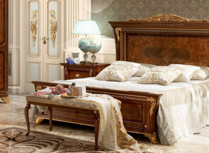 Bedroom Baroque Rococo Wood Furniture Bed Upholstery Luxury Double Beds