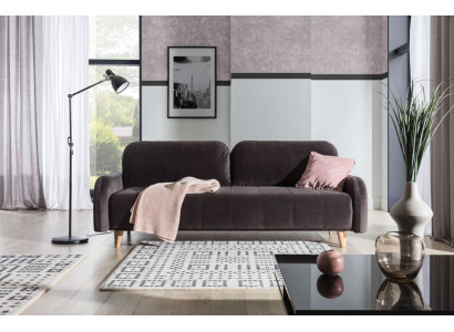 The luxurious large sofa bed is made from high-quality material.