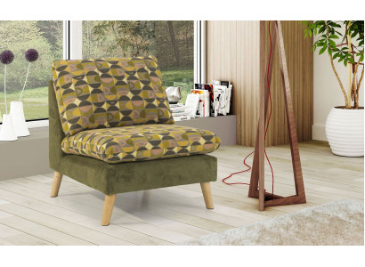 Design Relax Club Armchair Lounge Sofa 1-Seater TV Chair Upholstered Fabric