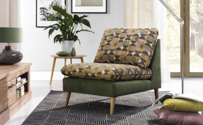 Design Relax Club Armchair Lounge Sofa 1-Seater TV Chair Upholstered Fabric