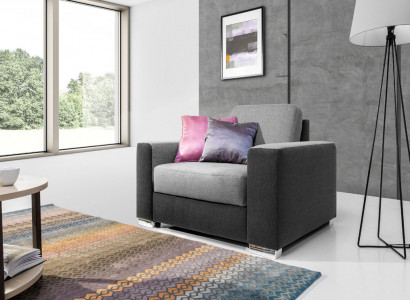 Design Relax Club Chair Lounge Chair TV Upholstered Couch Fabric 1-Seater Sofa