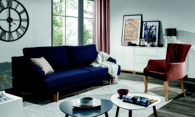 Stylish, very soft, ultra-comfortable sofa bed in a modern style