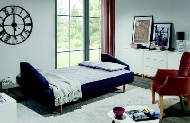 Stylish, very soft, ultra-comfortable sofa bed in a modern style