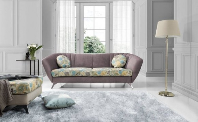 Design 3-Seater Relax Club Sofas Lounge Sofa Textile Upholstered Couch Fabric Couches