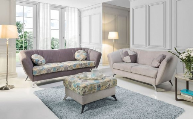Design 3-Seater Relax Club Sofas Lounge Sofa Textile Upholstered Couch Fabric Couches