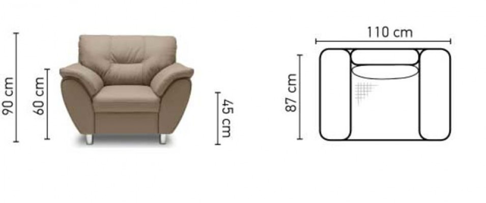 Design Relax Club Armchair Lounge Sofa Chair TV Upholstered Couch Fabric 1-Seater