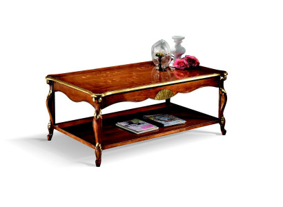 Design wood Italian furniture baroque style brown coffee table living room table new
