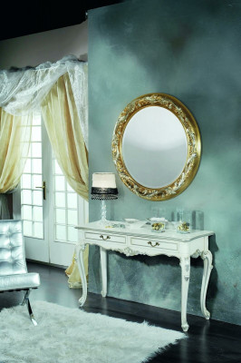 Round Wall Mirror Bathroom Hall Design Salon Medusa Antique Style Glass Round New