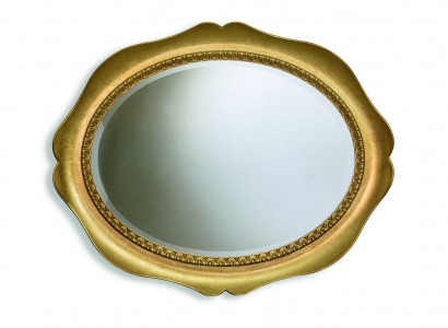 Classic wall mirror with wooden frame mirror furniture baroque 100*80 glass frame wall